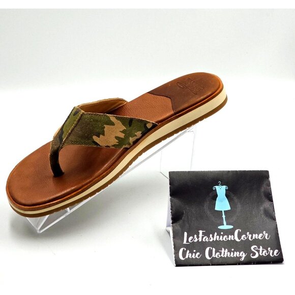 WARFIELD & GRAND Men's Camouflage Leather Casual Flip-Flops Sandals Sz 9 2297 - Picture 11 of 13